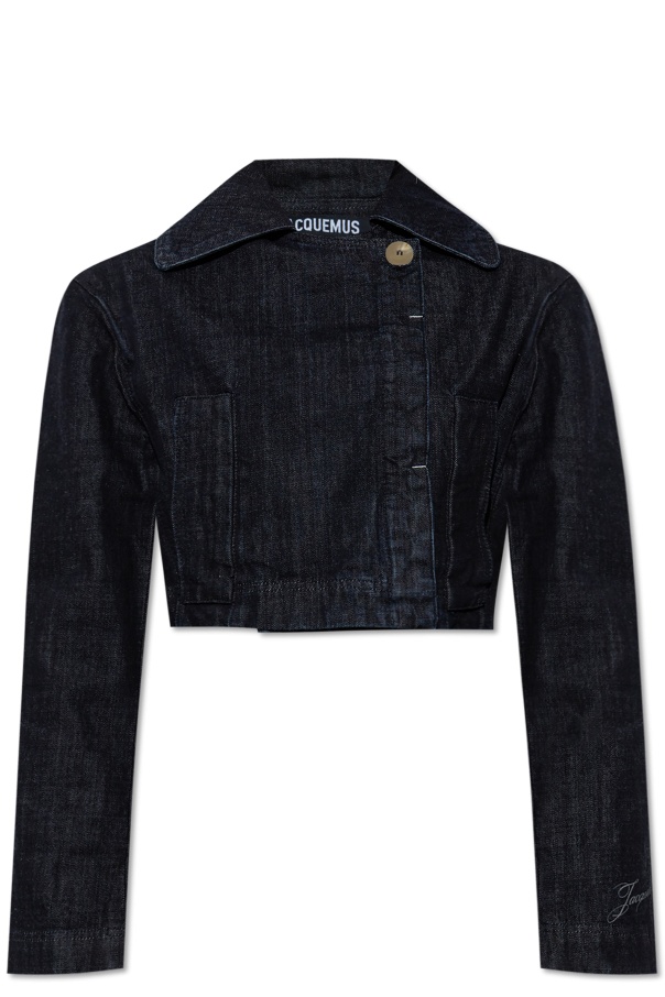 Jacquemus Lapel Long Sleeve Casual Jacket In Black