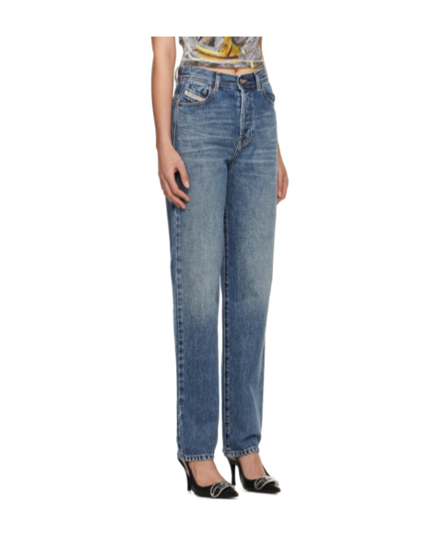 Diesel Logo Denim Trousers In Blue