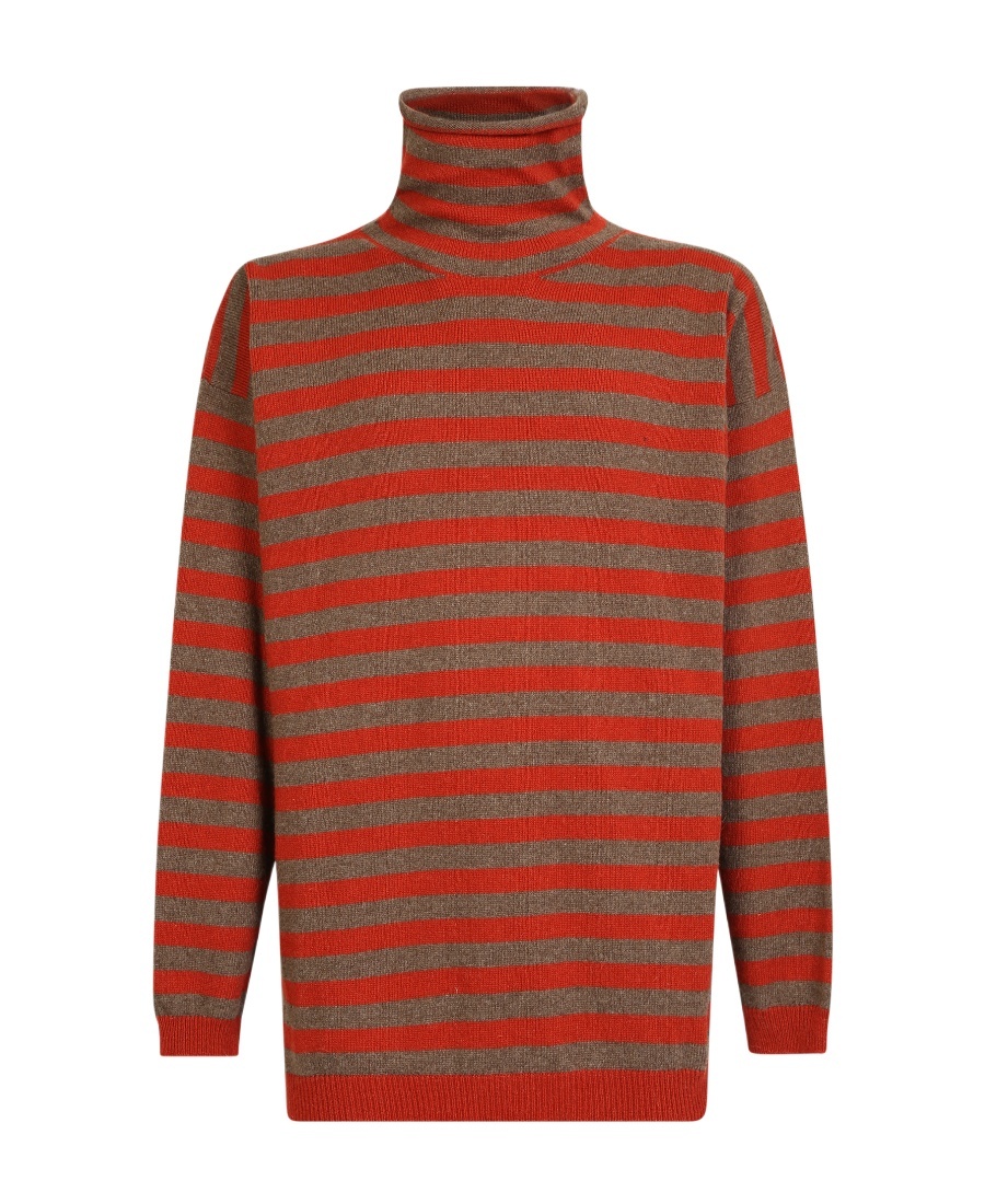 Lardini Alpaca Wool- Blend High Neck Sweater In Red