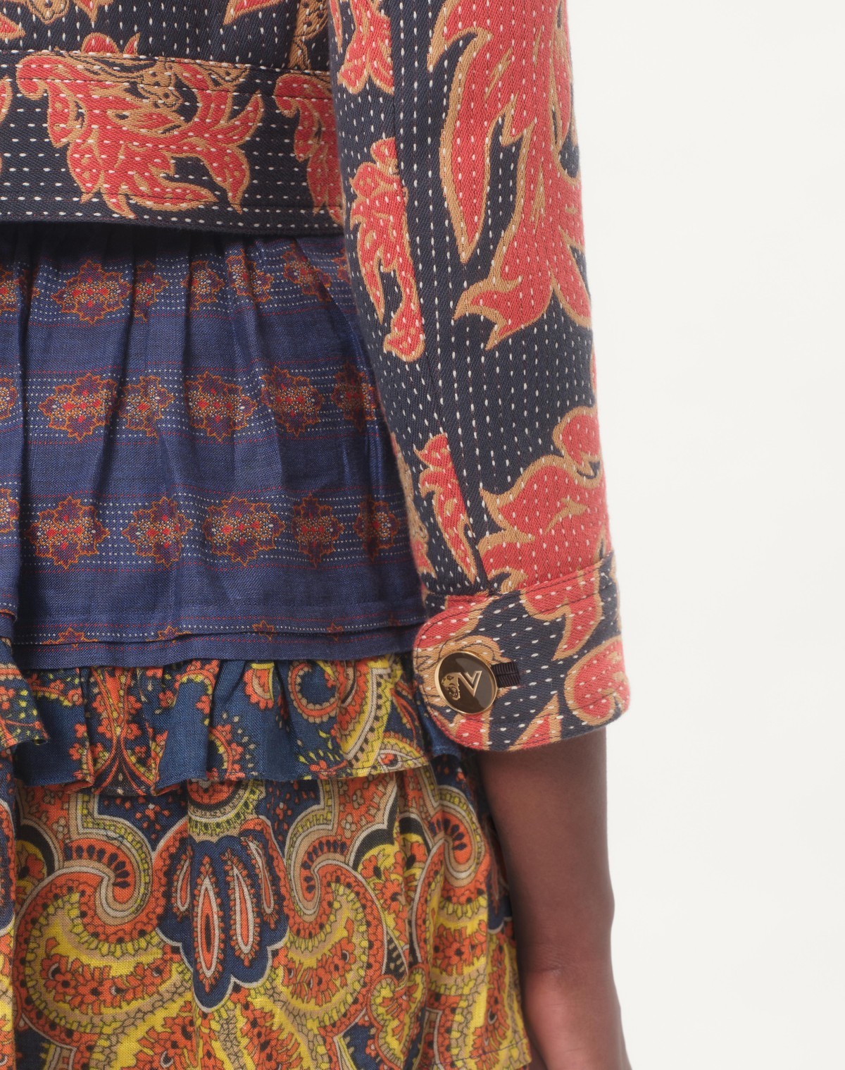 Valentino Quilted Floral Cotton-blend Jacquard Caban Jacket In Multi