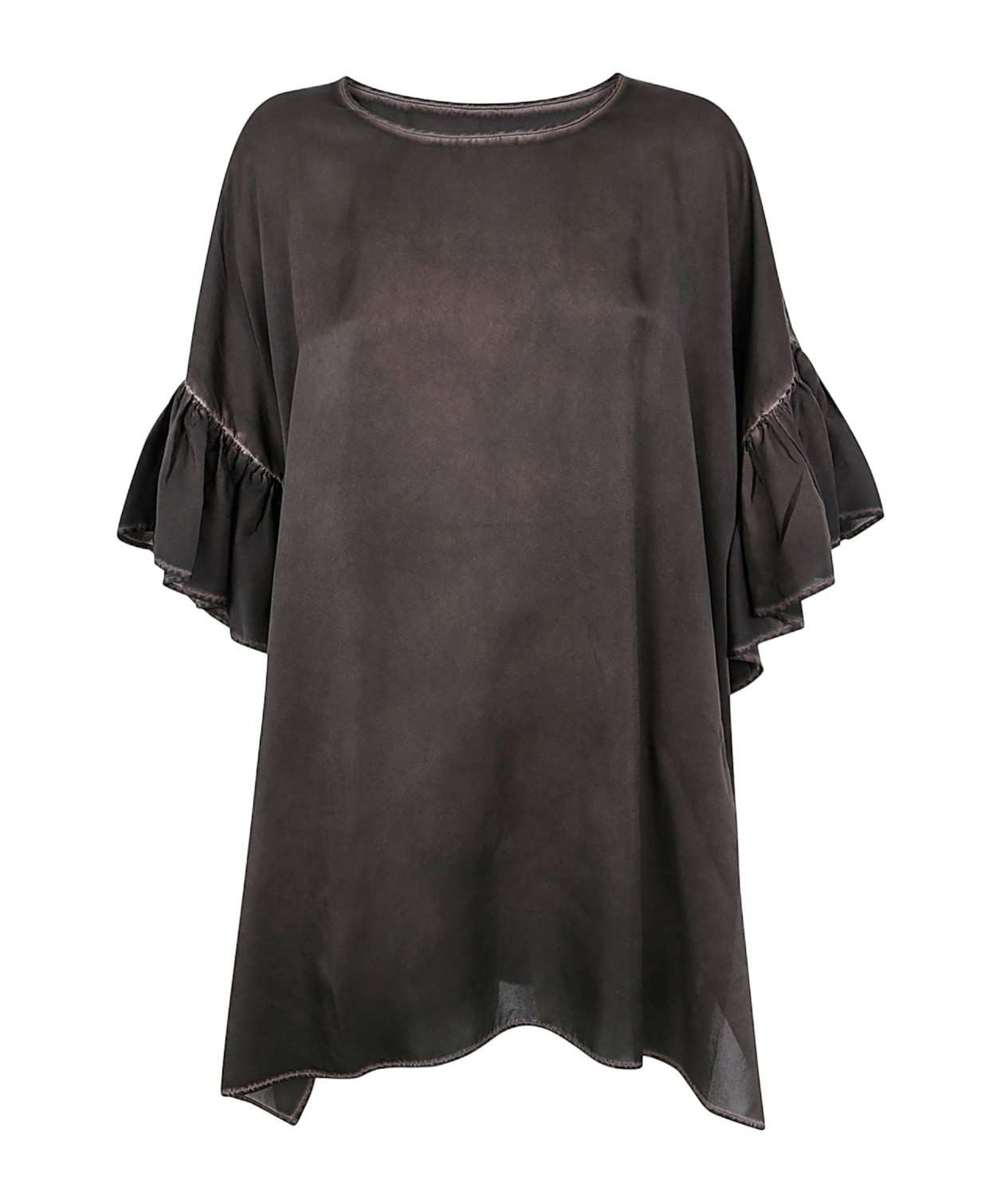 Uma Wang Ruffle Detailed Top In Black