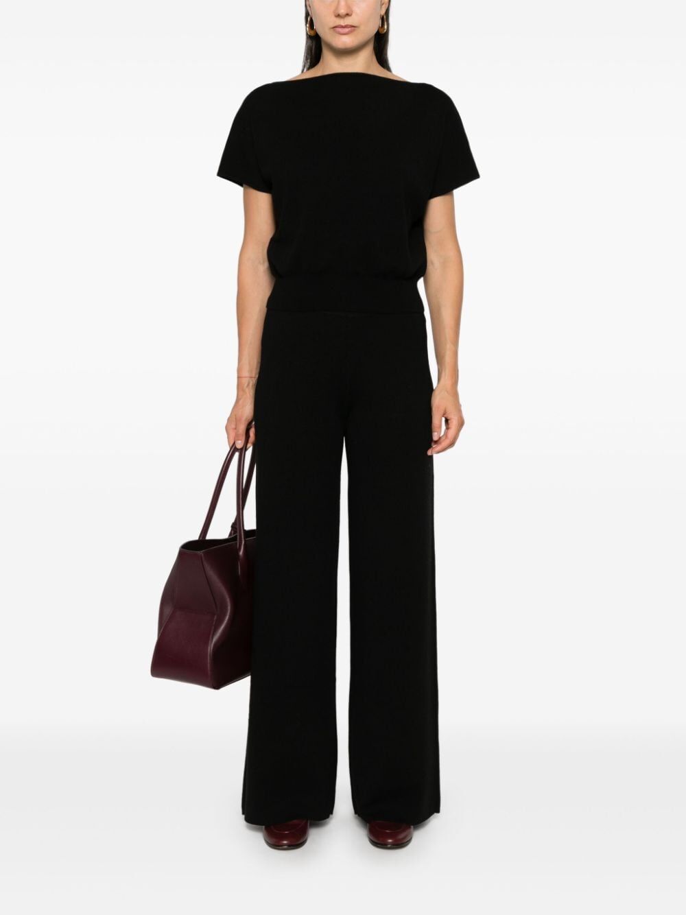 Shop P.a.r.o.s.h Knitted Top In Black