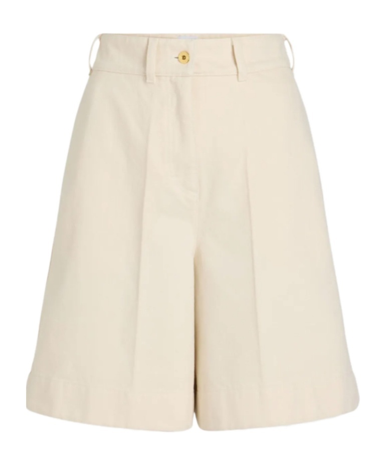 Patou Pressed Crease Shorts In Neutral