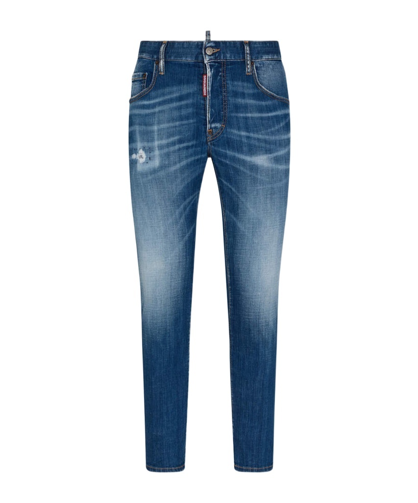 Dsquared2 Distressed Skinny Jeans In Blue