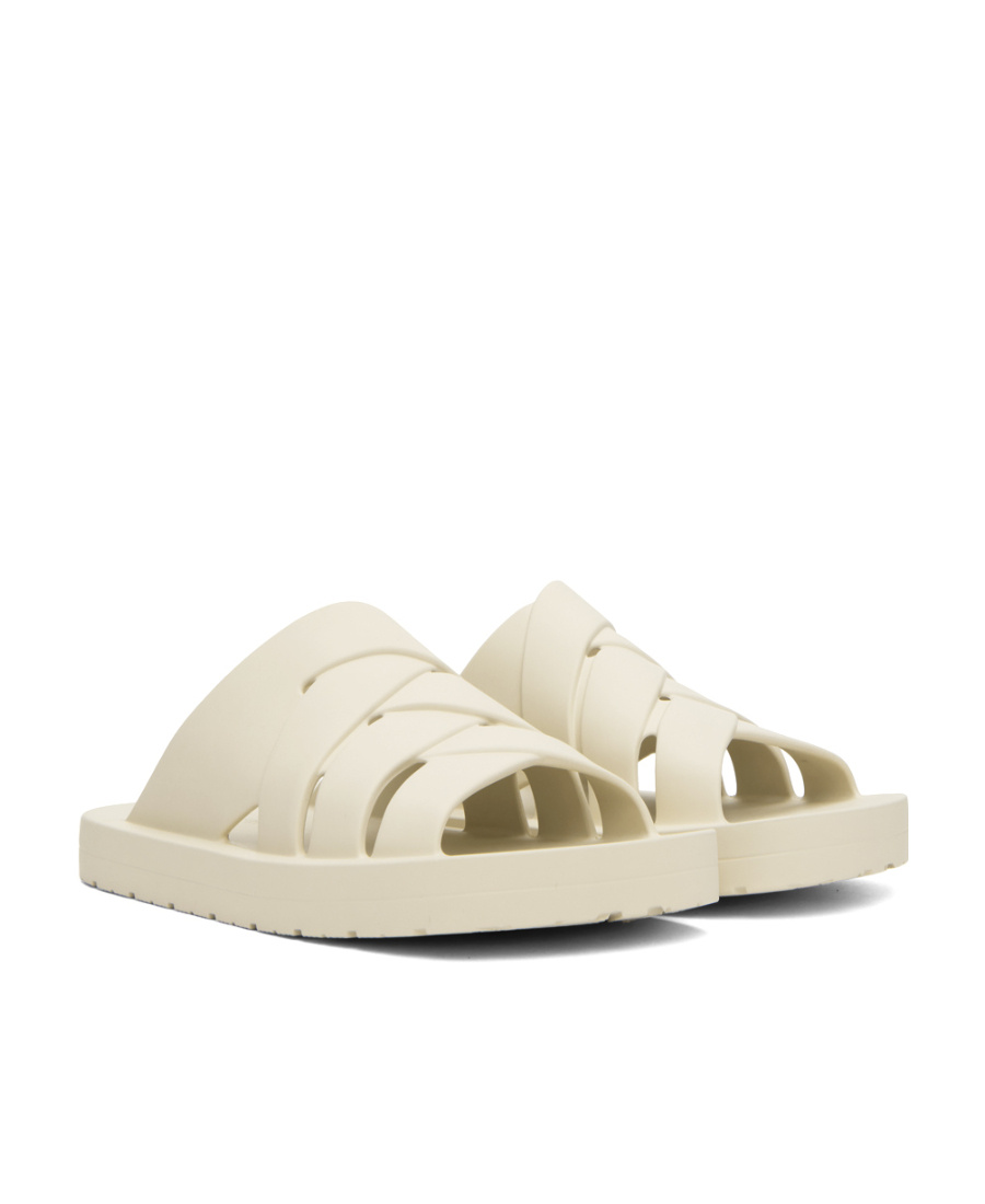 Bottega Veneta Ivory-coloured Rubber Slide In Nude