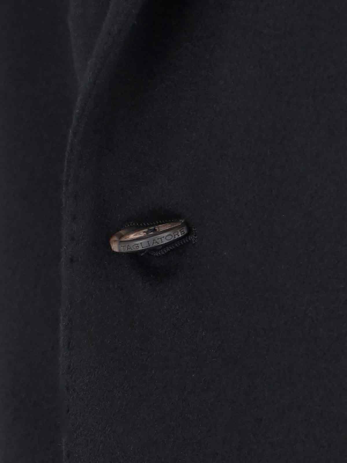 Tagliatore Single-breasted Coat In Black