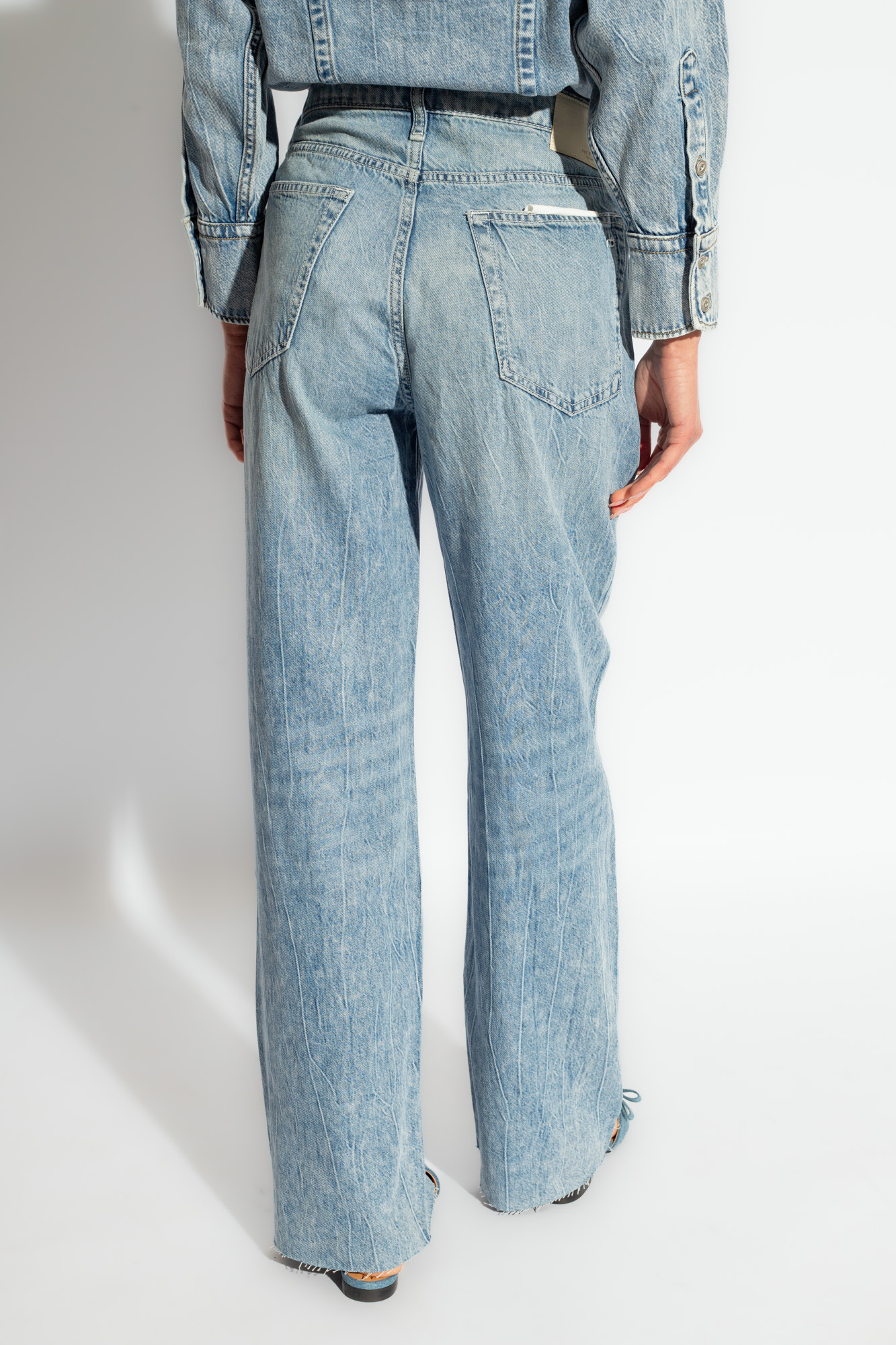 Shop Rag & Bone Featherweight Logan Mira Mid-rise Jeans In Blue