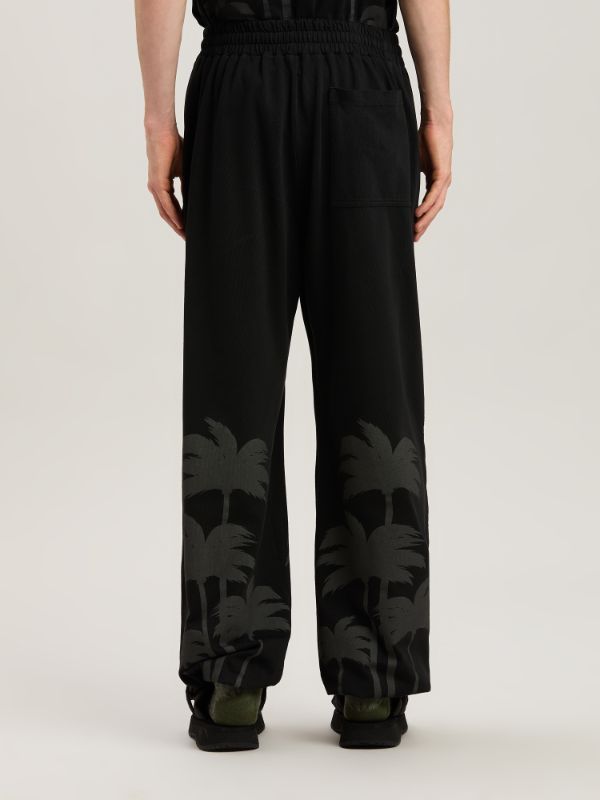 Palm Angels Elastic Waist Sweatpants In Black