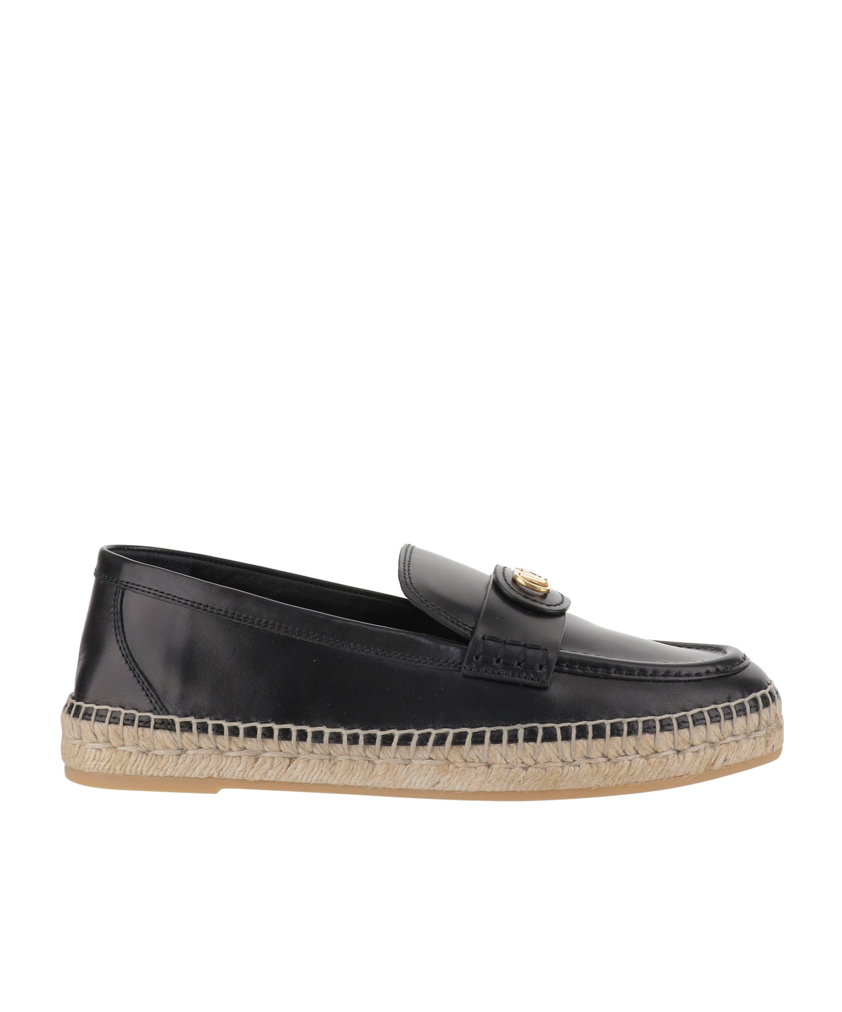 Valentino Vlogo Signature Espadrilles In Black
