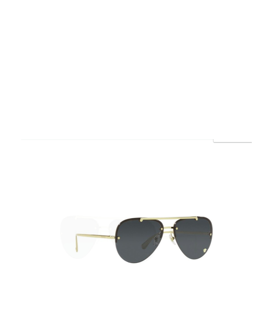 Versace Eyewear Medusa Glam Aviator Frame Sunglasses In Black
