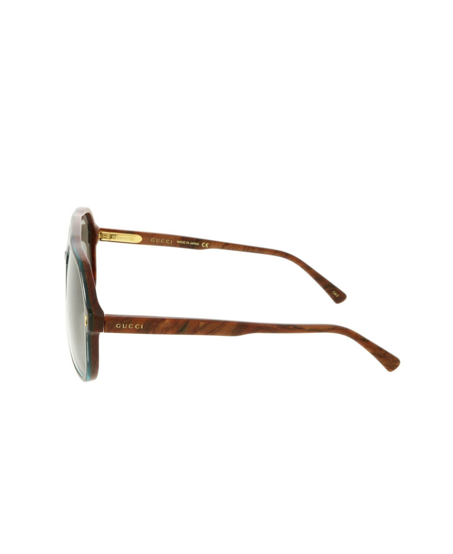 Gucci Tortoiseshell Aviator-frame Sunglasses In Gray