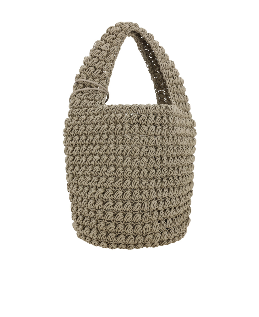 Jw Anderson Popcorn Basket Top-handle Bag In Nude