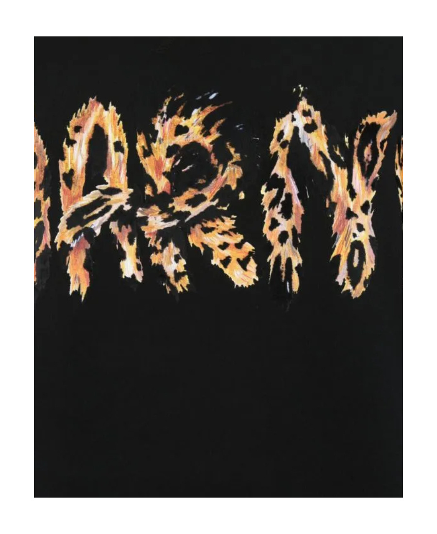 Marni Furry Hood Logo-print Sweatshirt In Black