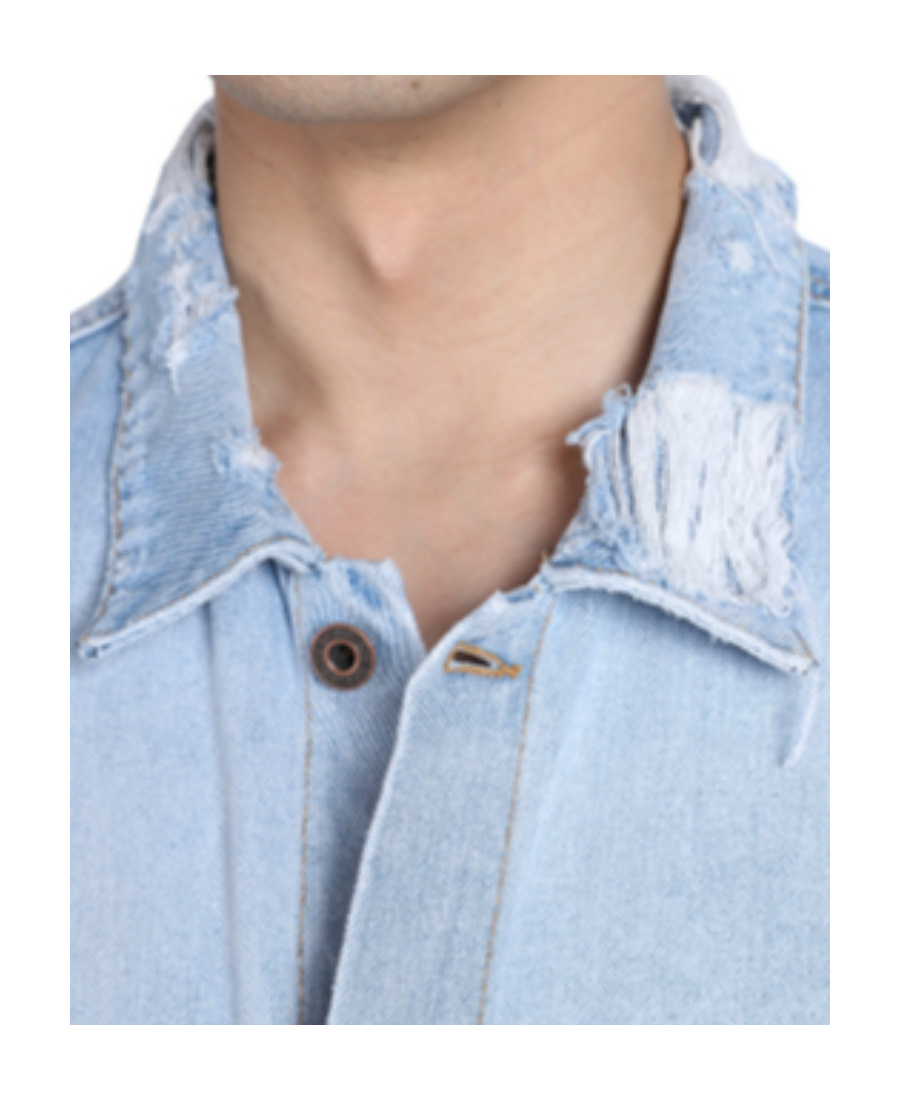 Off-white Label Denim Jacket In Blue