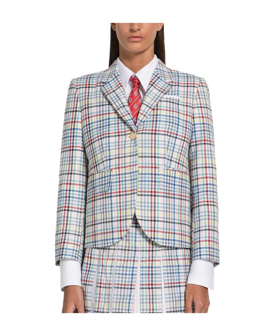 Shop Thom Browne Gingham-check Sports Blazer