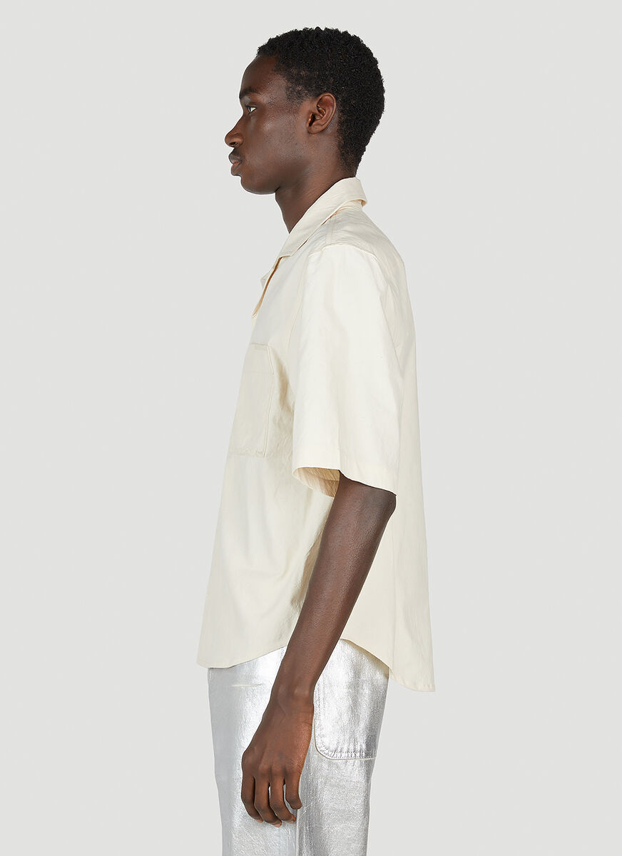 Jacquemus Short-sleeve Button-fastening Shirt In White