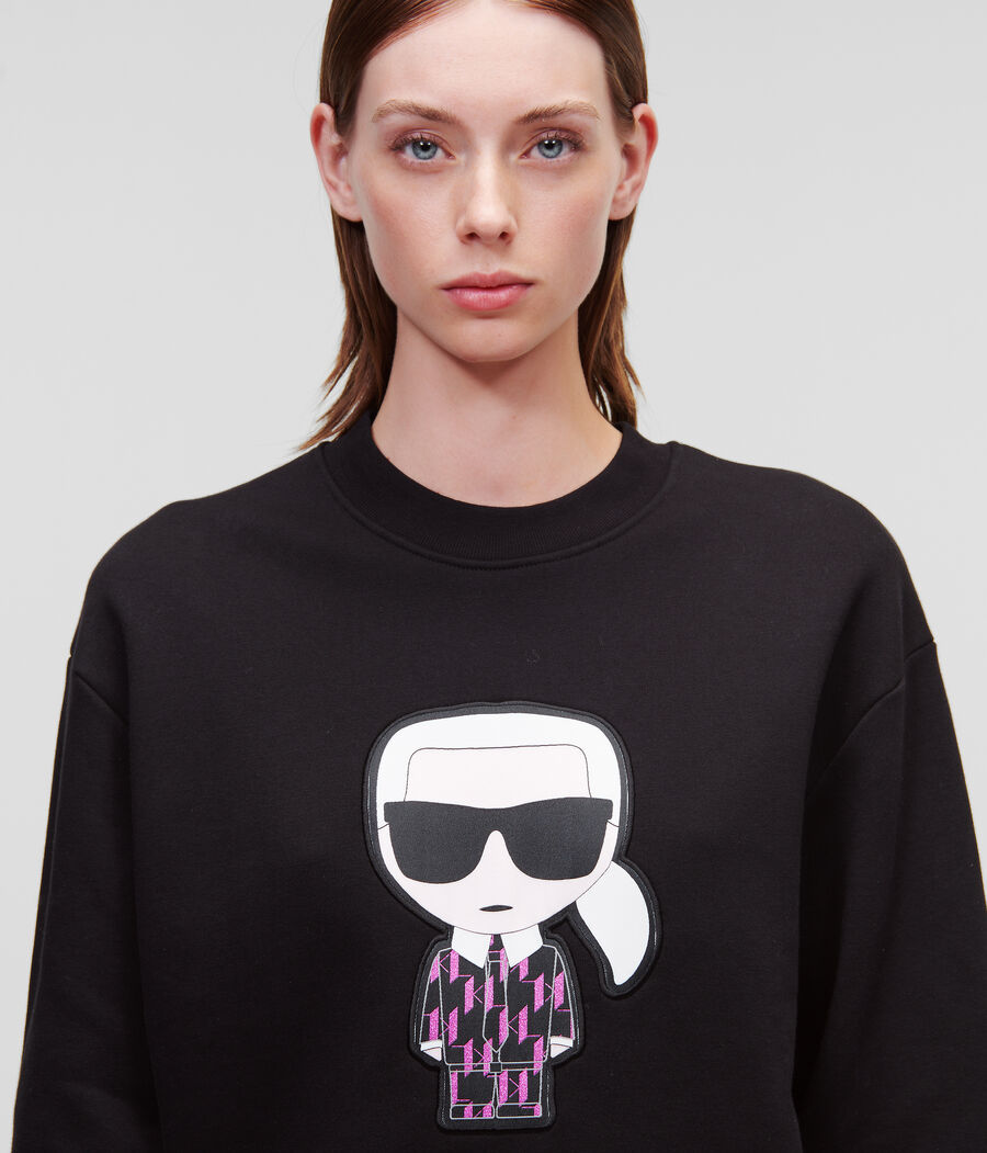 KARL LAGERFELD IKONIK MOTIF-PATCH SWEATSHIRT