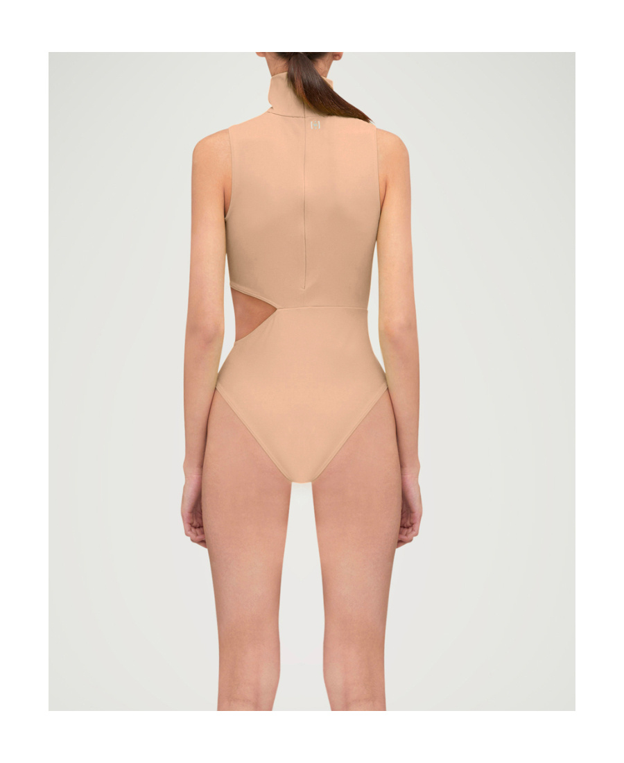 Wolford Warm Up Cut-out Bodysuit In Nude
