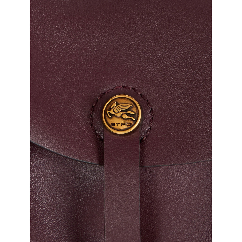Etro Small Crossbody Bag With Adjustable Strap And Buckle Detail In Purple
