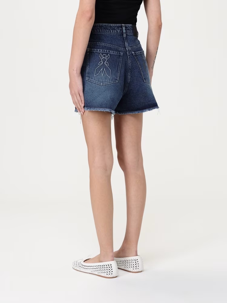 Patrizia Pepe Rhinestone-embellished Shorts In Blue