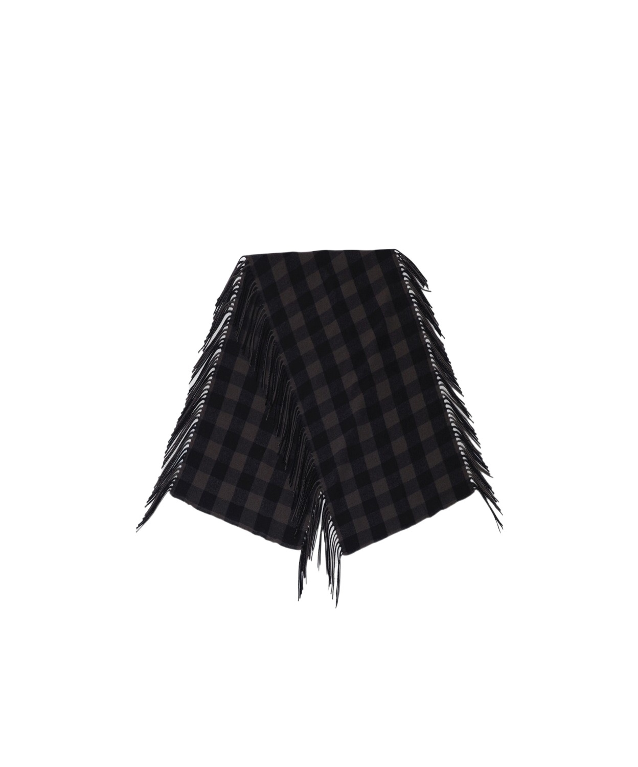 Destin Surl Checked Shawl In Black