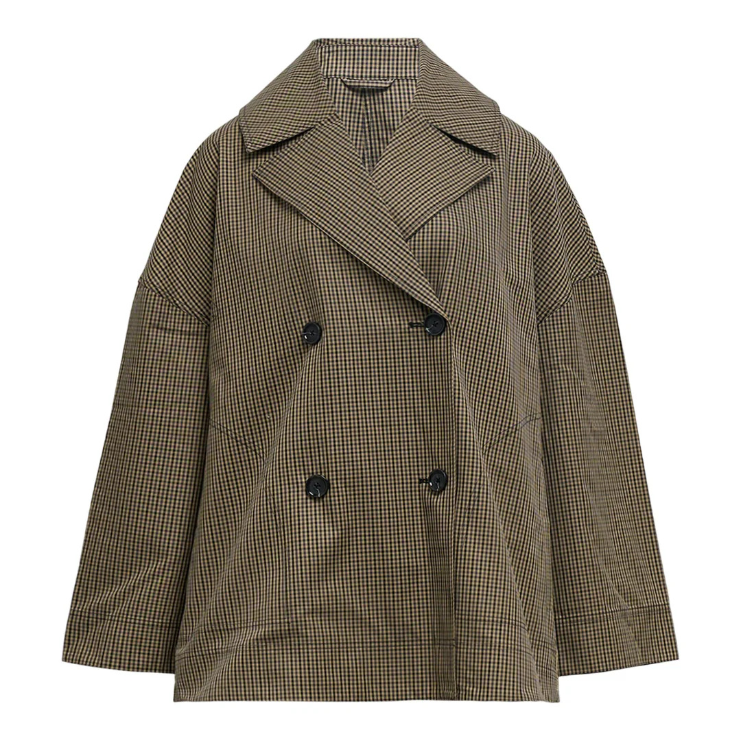 Totême Lapel Long-sleeved Suit Jacket In Brown