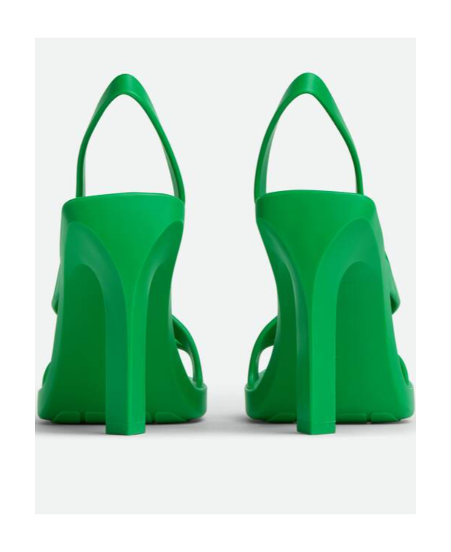 Bottega Veneta Green Jimbo Heeled Sandals In Multi