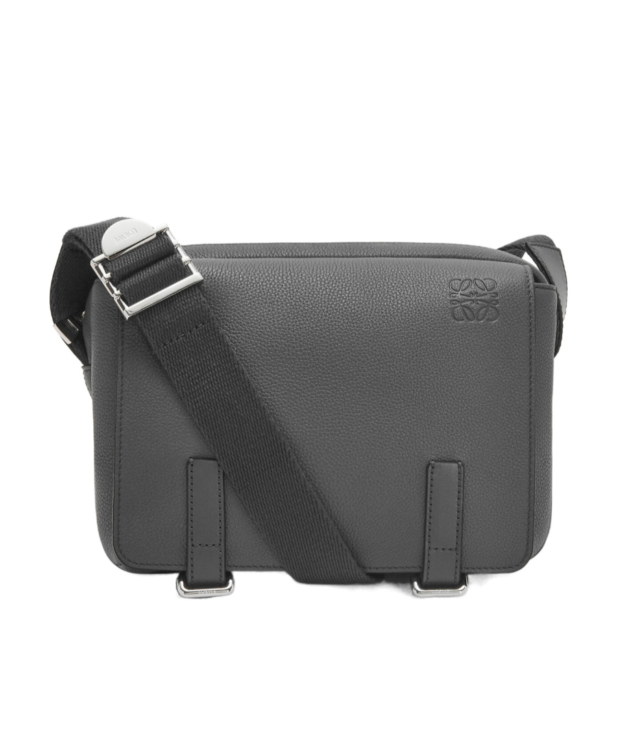 Loewe Mini Puzzle Leather Shoulder Bag In Black