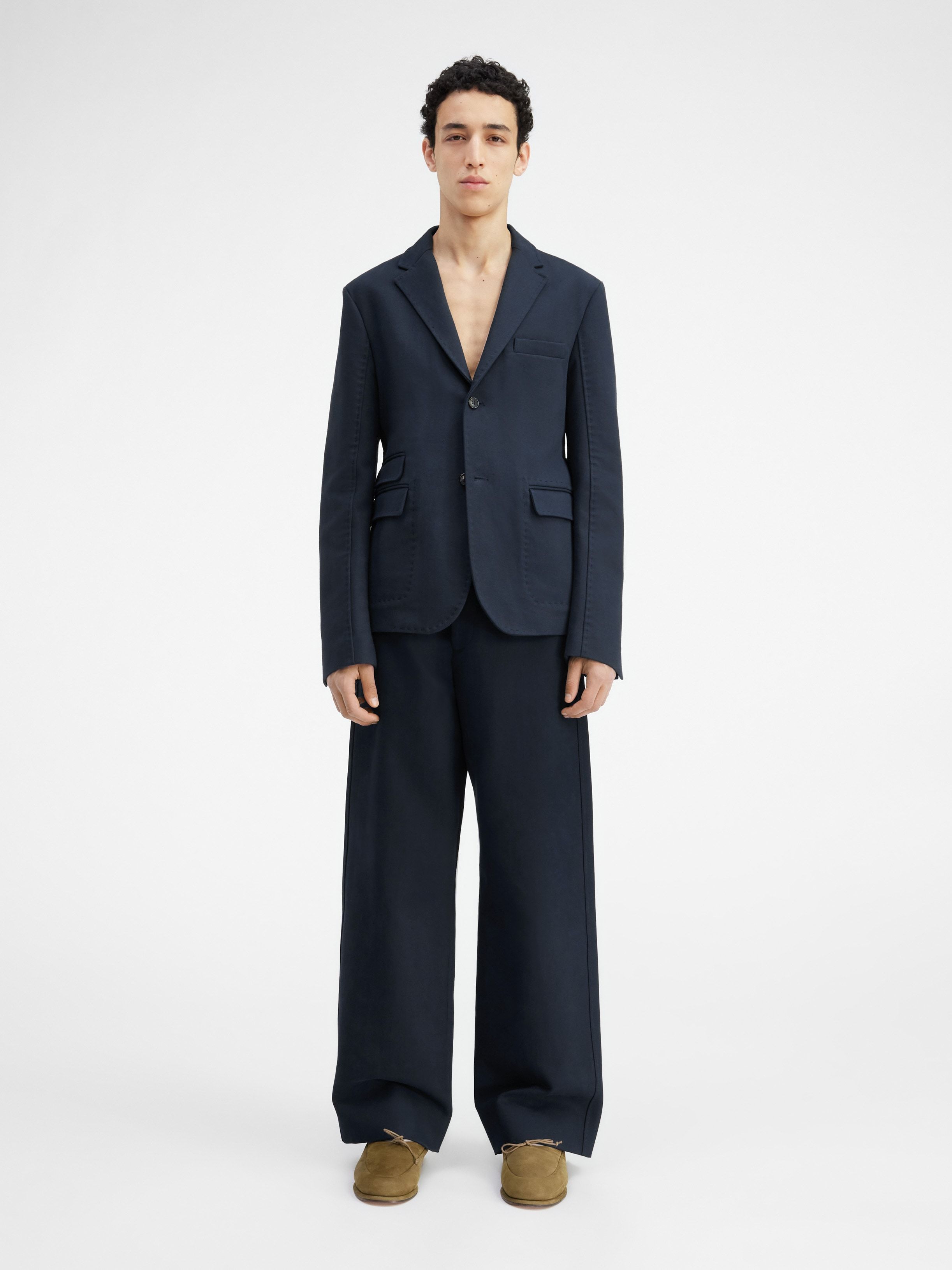 Jacquemus La Veste Piccinni Belted Jacket Featuring Notch Lapels In Black