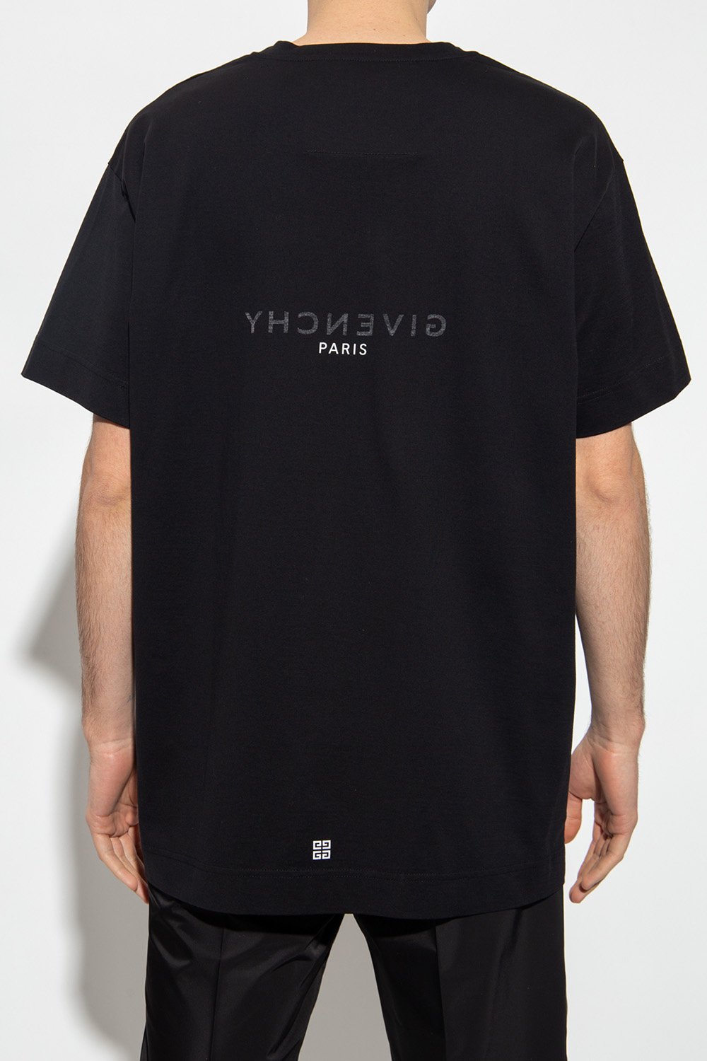 Shop Givenchy Black Logo Printed Round-neck T-shirt