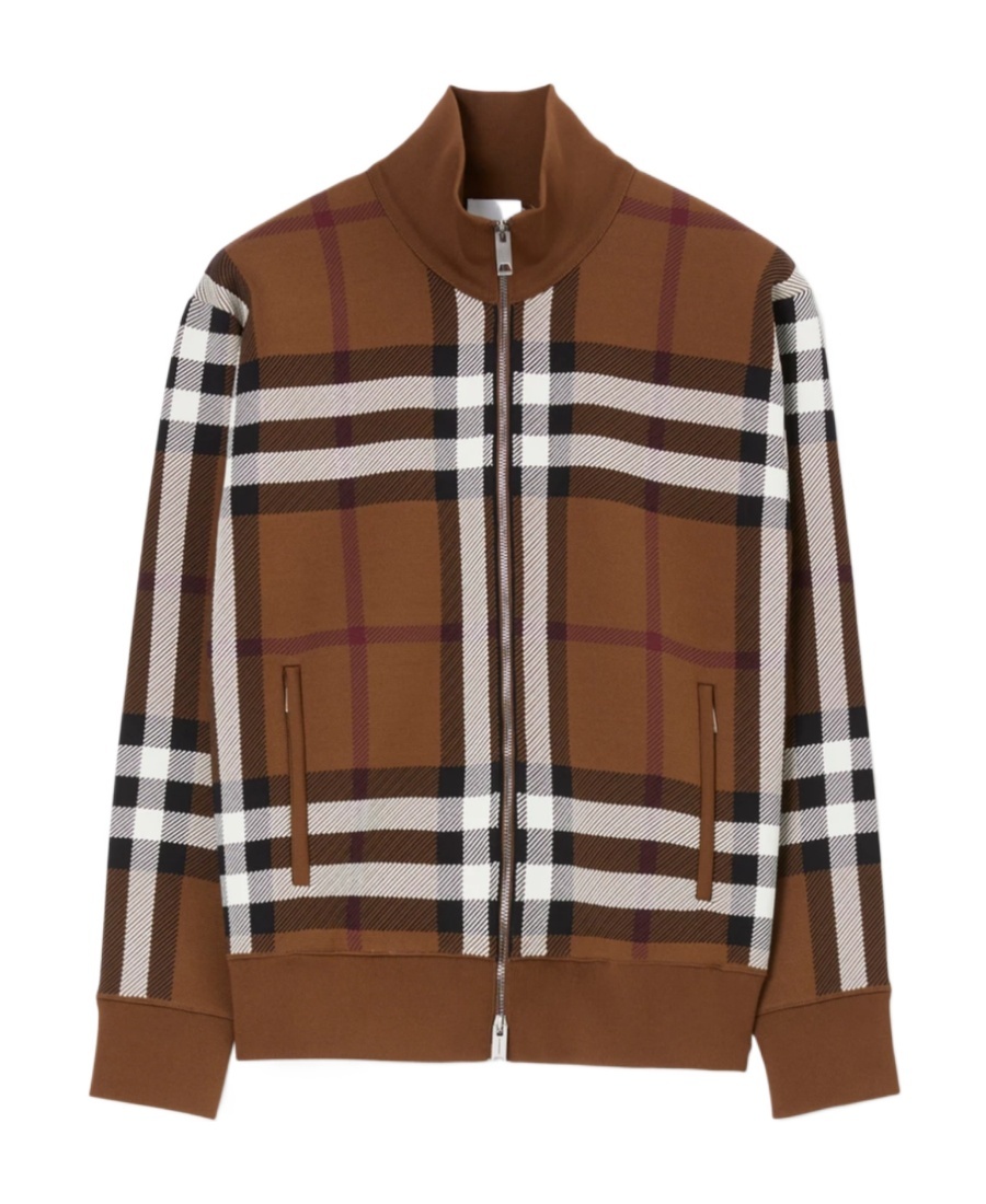 Burberry Check-print Zip-up Jacket In Multicolor