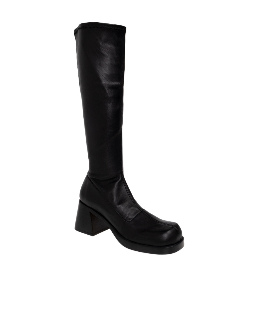 Miista Square-headed Boots In Black