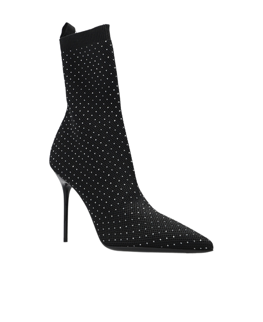 Balmain Skye Stretch-knit Ankle Boots In Black