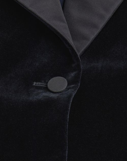 Valentino Blazer Aus Samt Frau Schwarz 44 In Black
