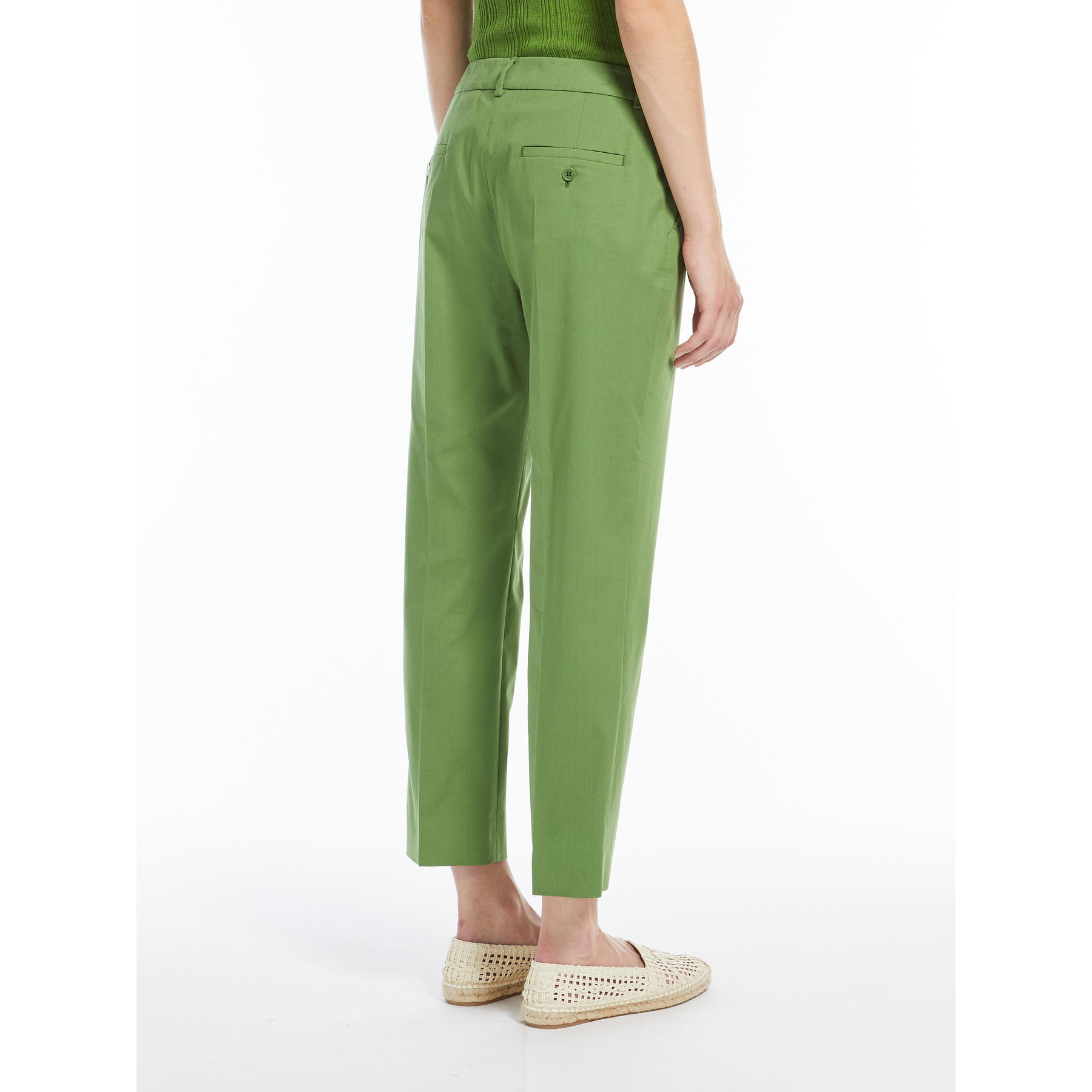 Weekend Max Mara Belt-loop Casual Pants In Green