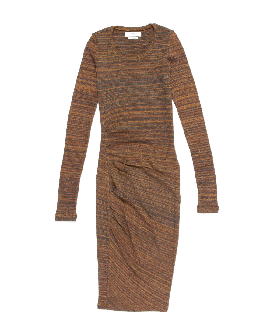 Isabel Marant Étoile Long-sleeved Dress In Brown