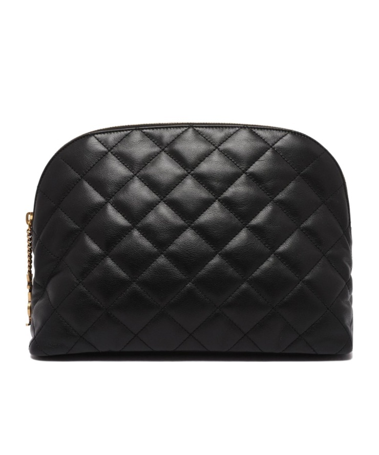 Saint Laurent Zipper Clutch In Black