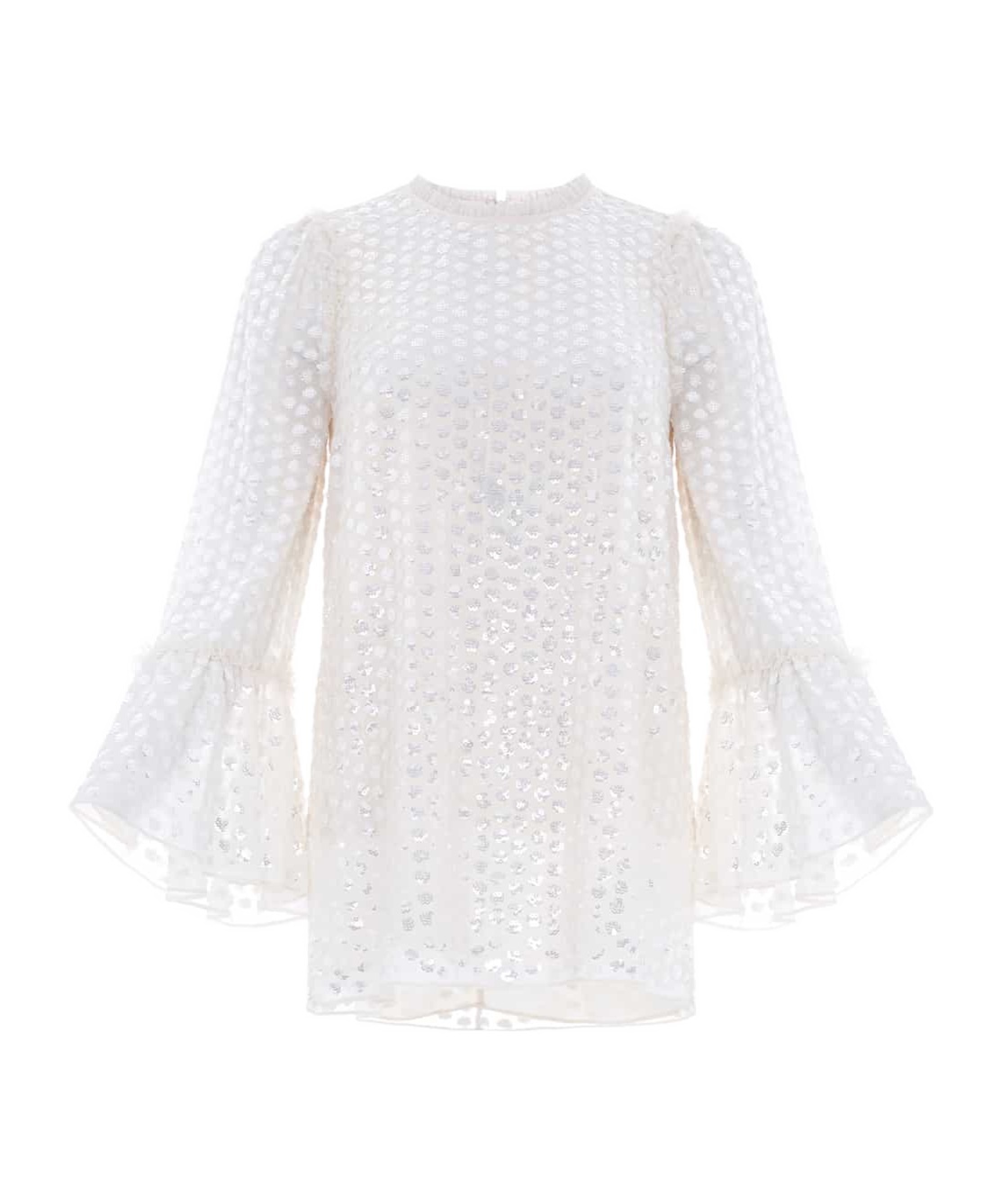 NEEDLE & THREAD RAINDROP SEQUINNED BLOUSE