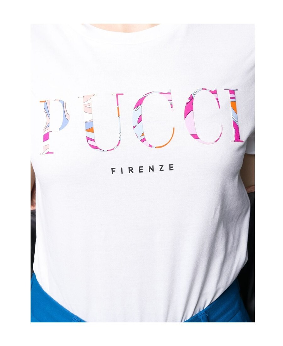 EMILIO PUCCI LOGO PRINTED T-SHIRT 