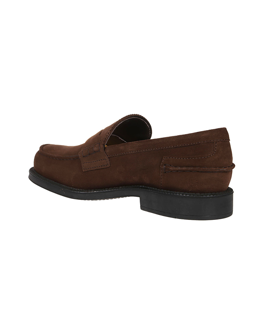 Tod's Suede Penny Loafers In Red