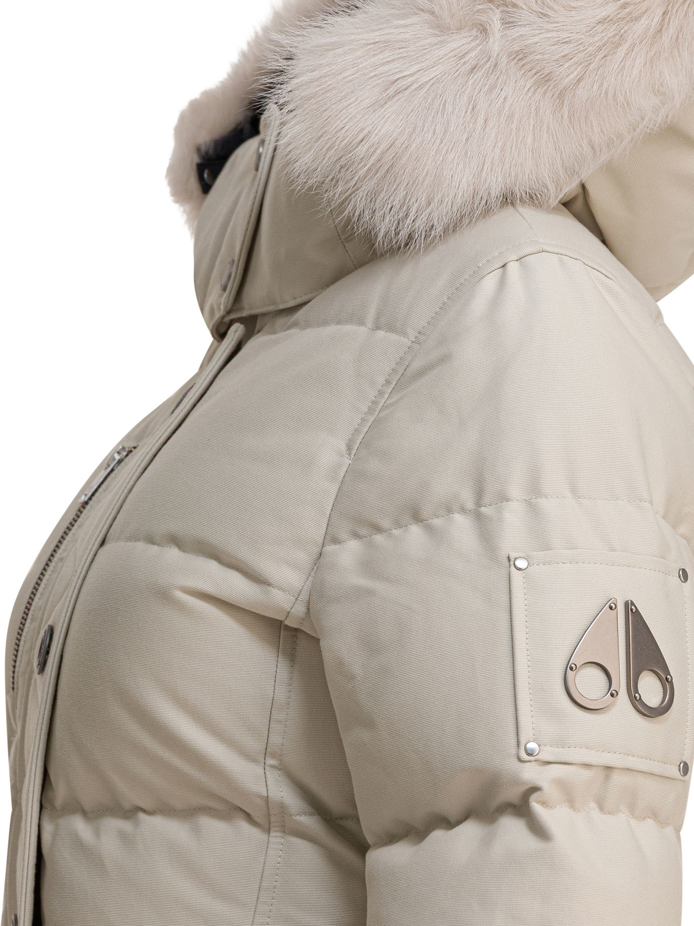 Moose Knuckles Long-sleeved Cotton Jacket In Brown