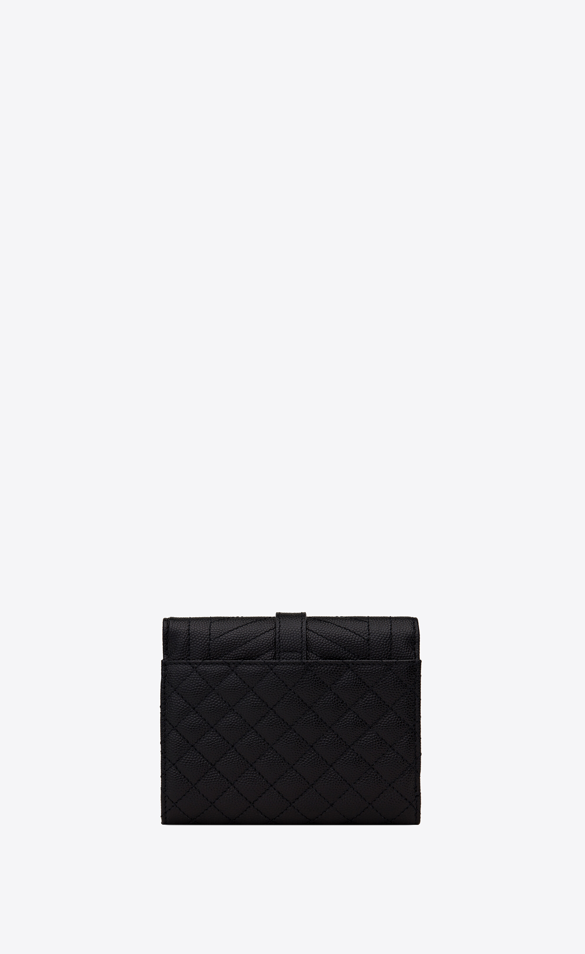 SAINT LAURENT TRI-FOLD PEBBLED PURSE