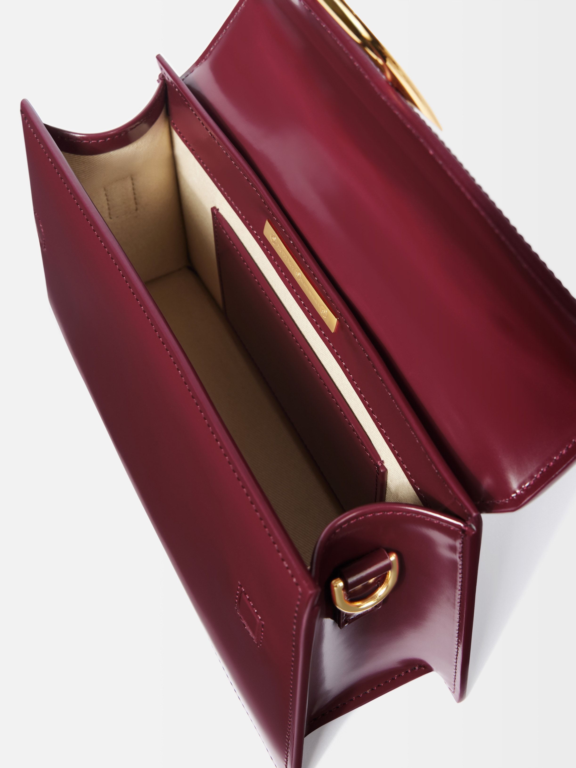 Jacquemus The Large Bambino In Burgundy