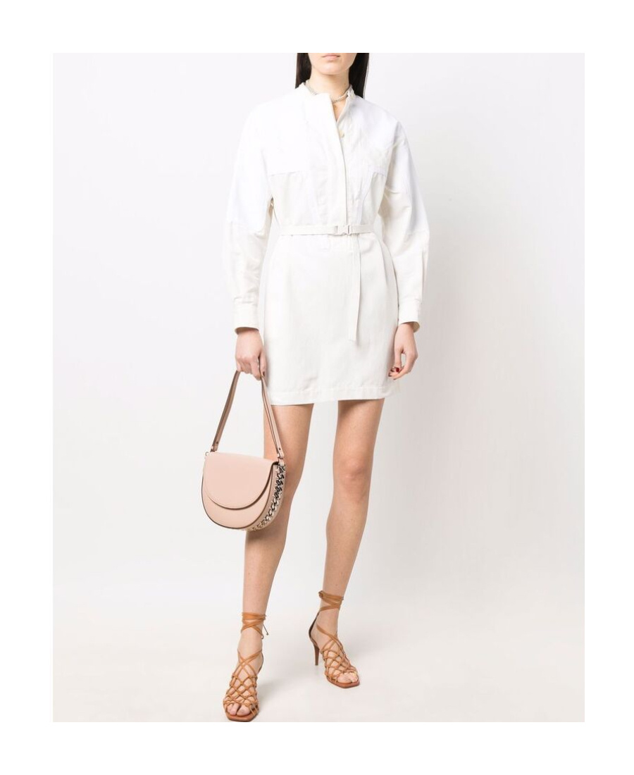 Stella Mccartney Chain-trimmed Shoulder Bag In Nude