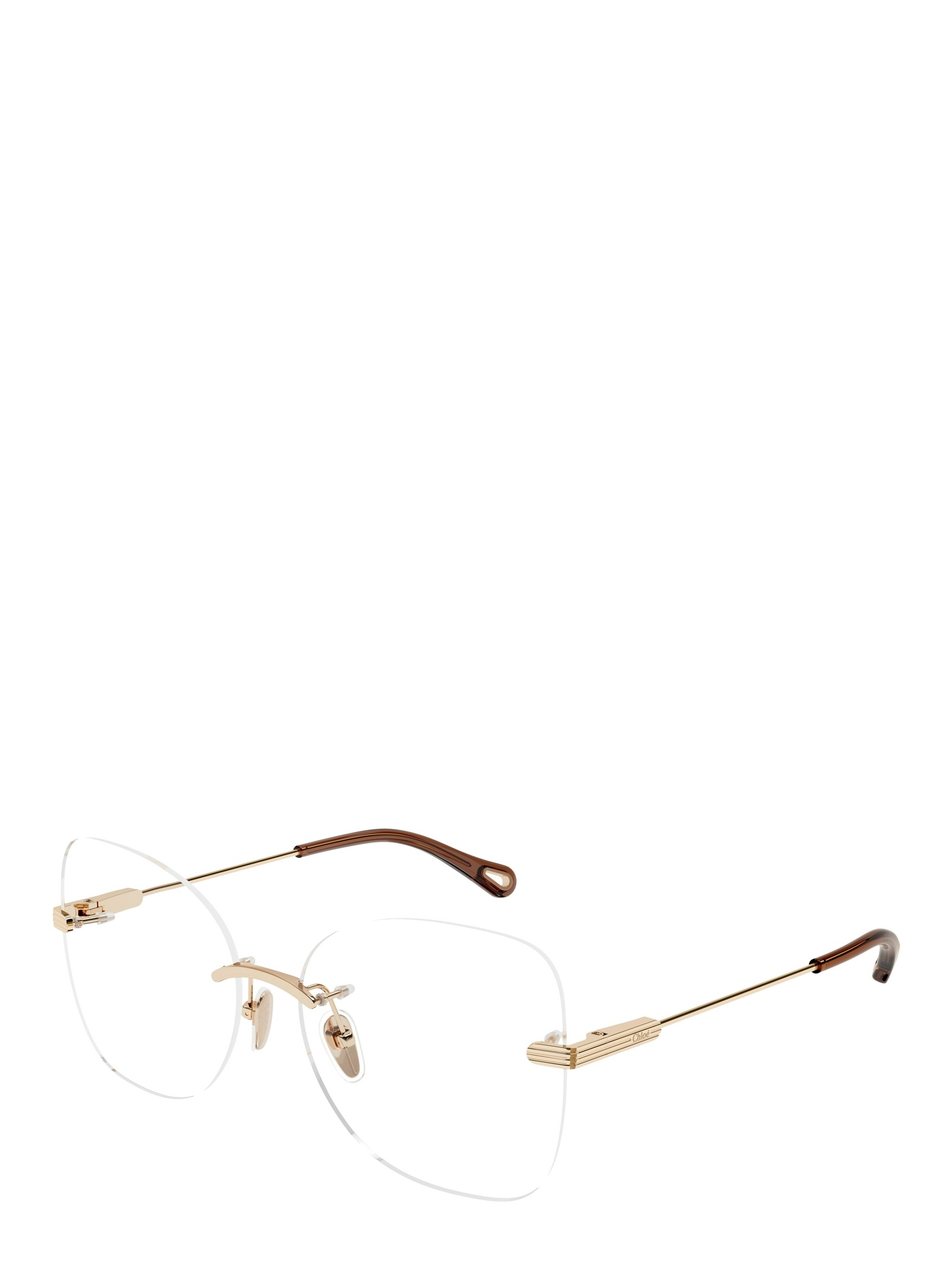 Chloé Rimless Butterfly-frame Glasses In White
