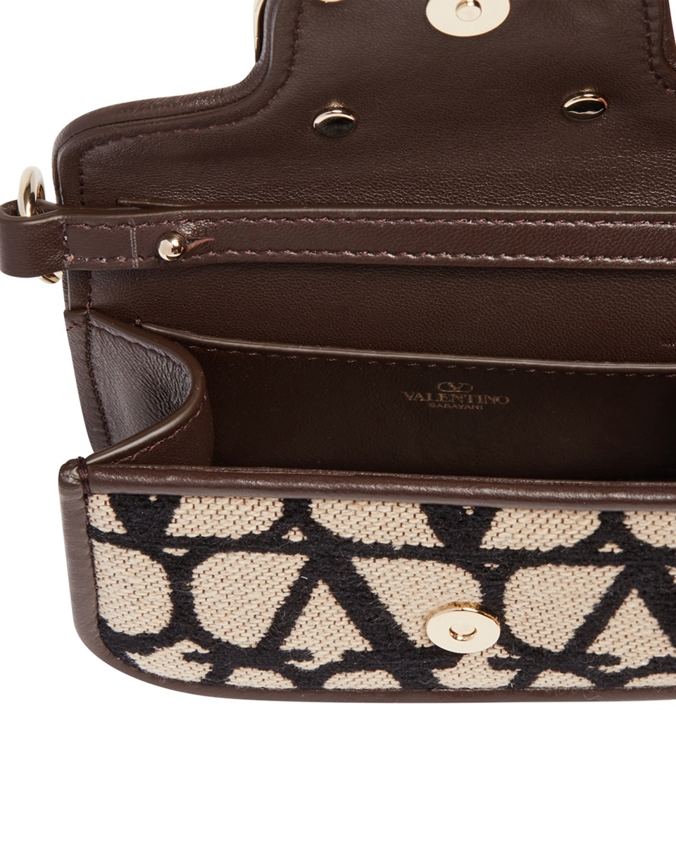Valentino Micro Loco Shoulder Bag In Nude