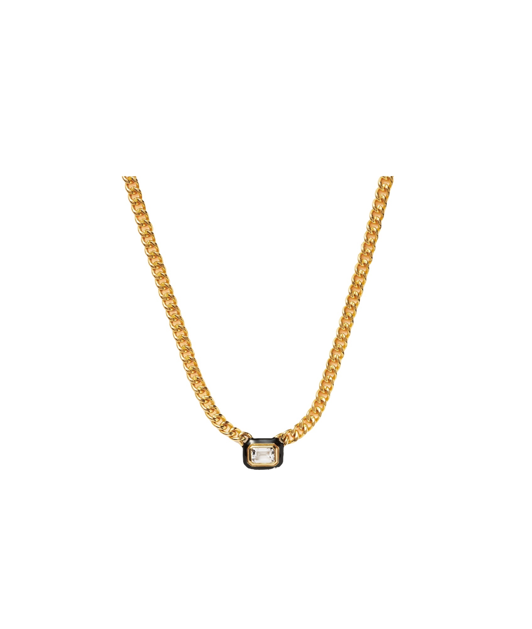 Missoma Enamel And Gemstone Suspension Pendant Chain Necklace In Multicolor