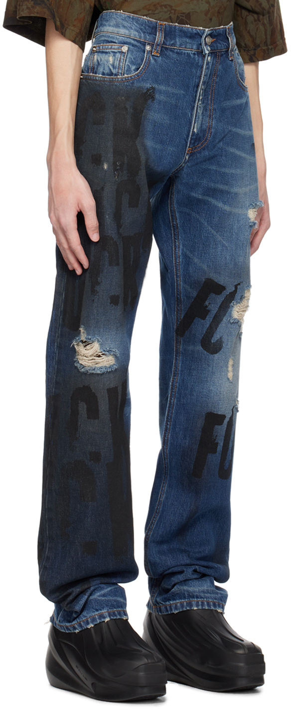 Alyx Distressed-effect Straight-leg Jeans In Blue