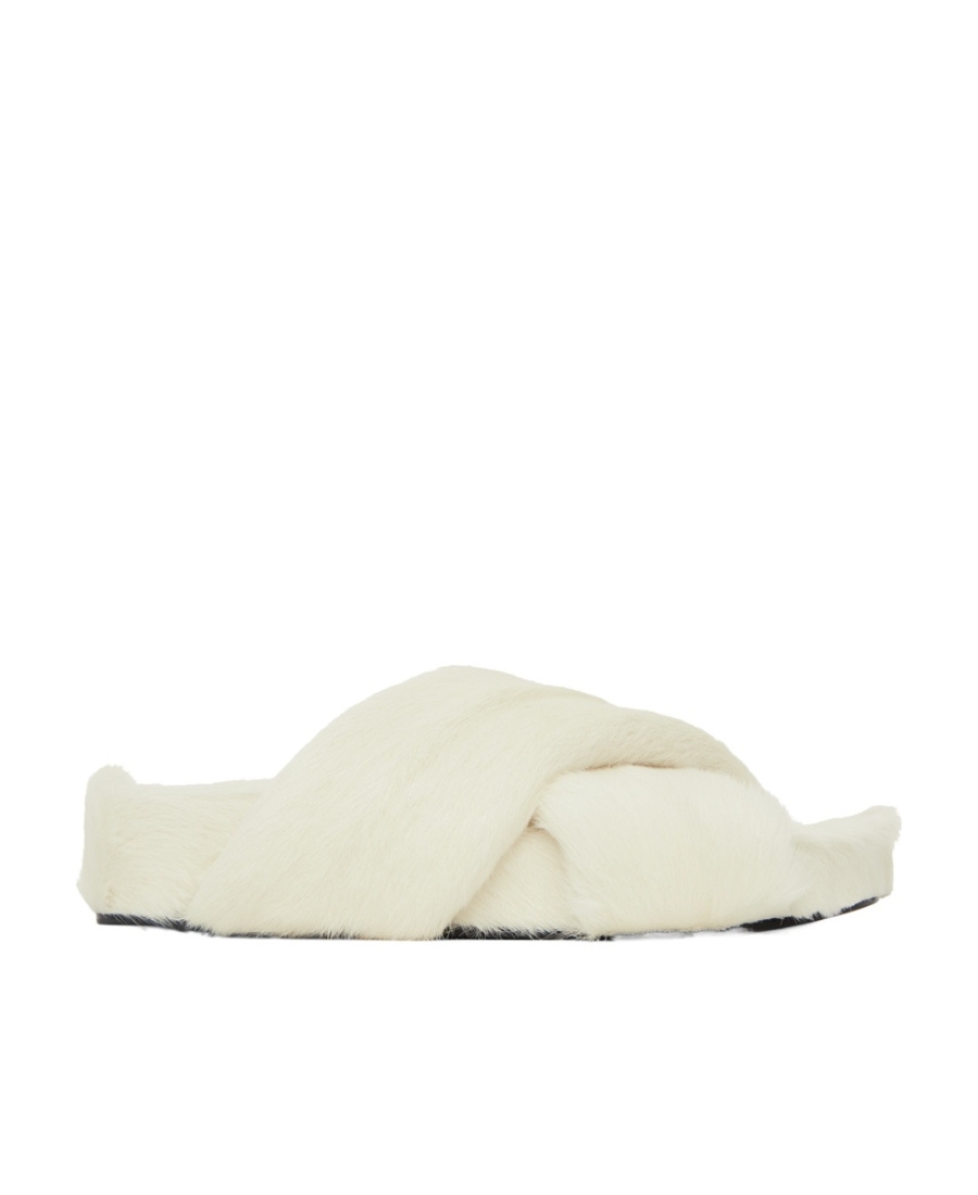 JIL SANDER ROUND HEAD FLAT-SOLED SLIPPERS