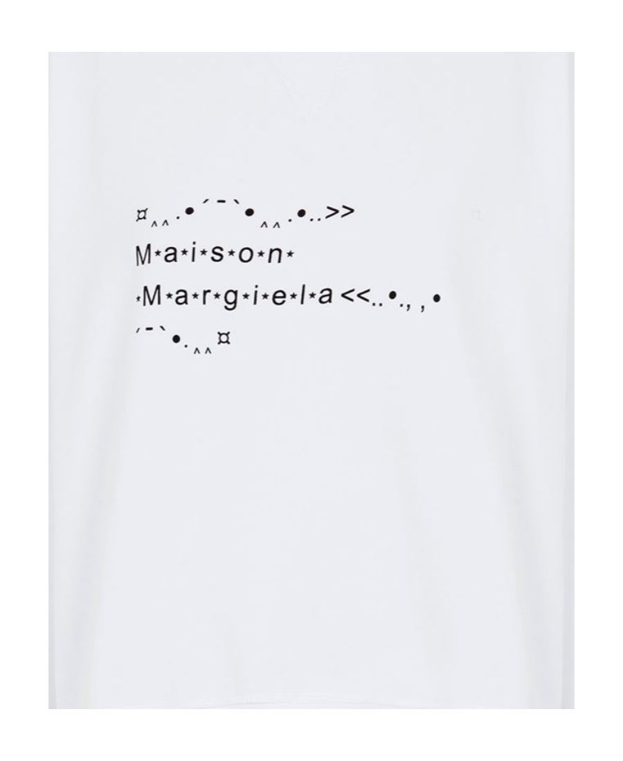 Maison Margiela Logo-print Sweatshirt In White
